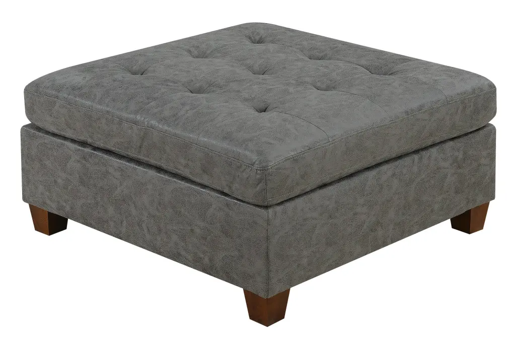 Living Room Furniture Tufted Cocktail Ottoman Antique Grey 1PC Cushion Footrest kanepe