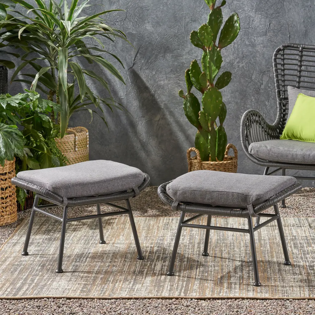 Montana Ottoman Gray Iron Plastic nh-sunfay