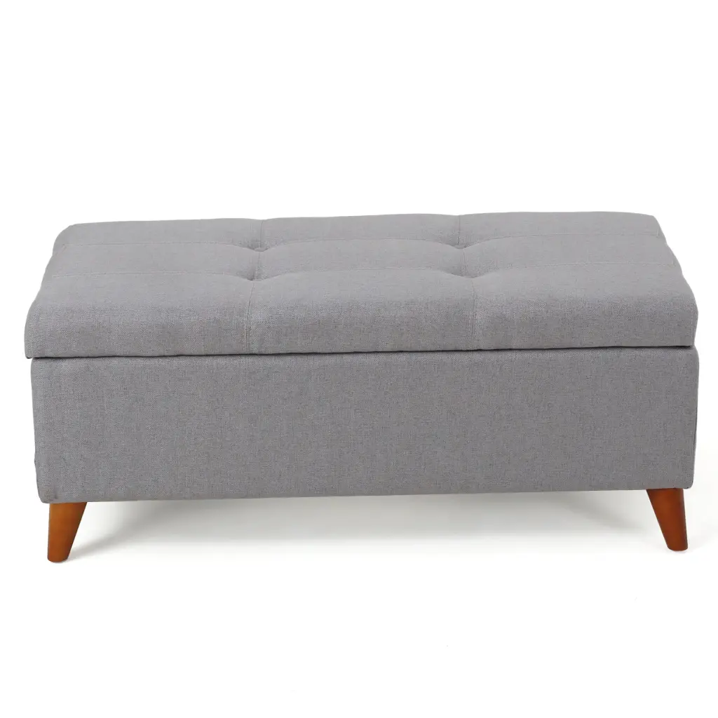 Storage Ottoman Light Grey Fabric nh-sunfay
