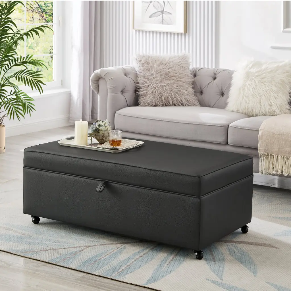 Modern Large Ease Sofa Ottoman Storage Modular Sectional wm home furniture