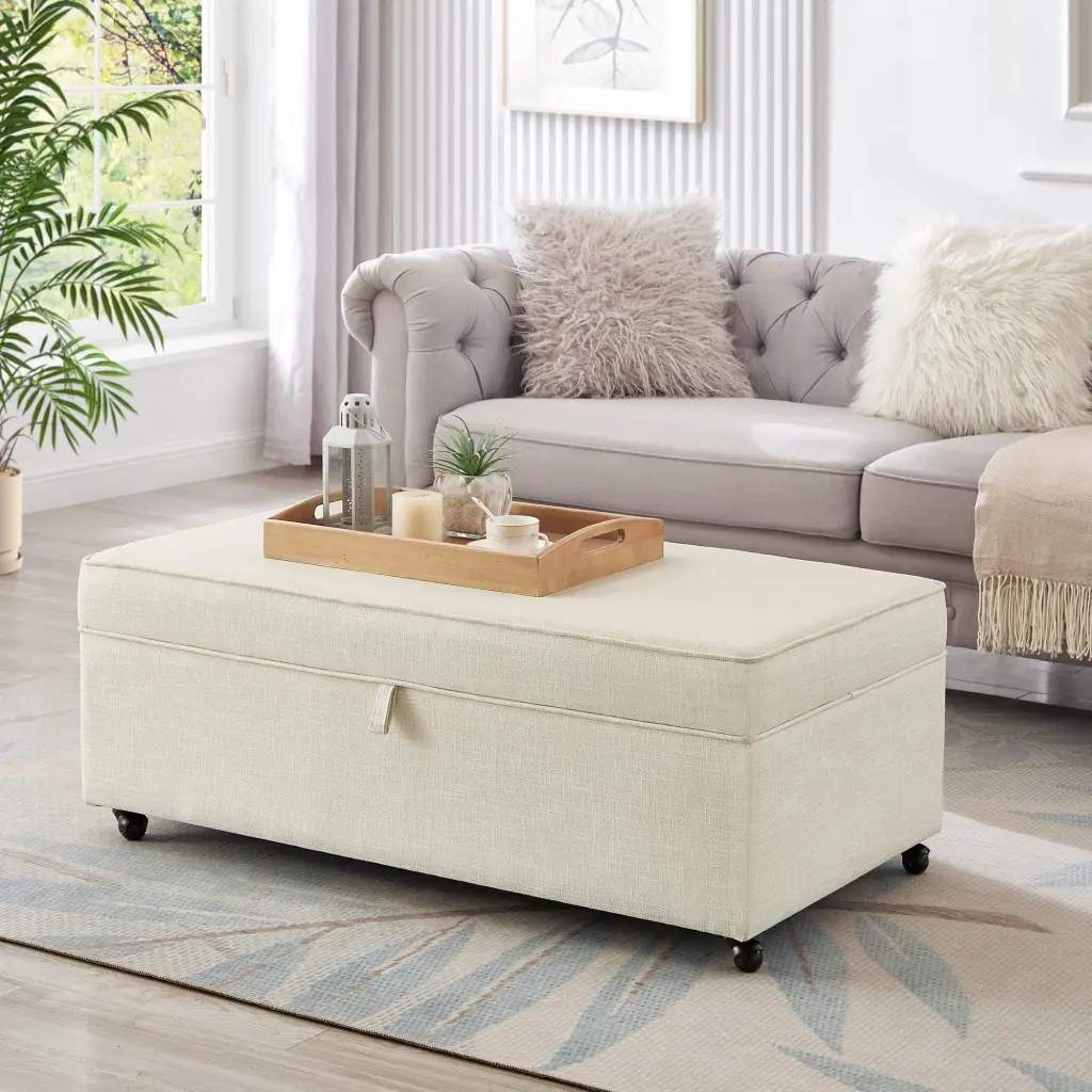 Modern Large Ease Sofa Ottoman Storage - Modular Sectional Storage Ottoman wm home furniture