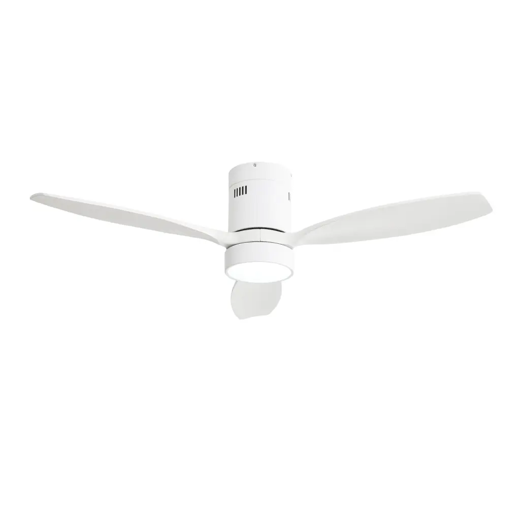 52 Inch Indoor Outdoor Ceiling Fan Solid Wood Blades Noiseless Reversible ceiling fan with light