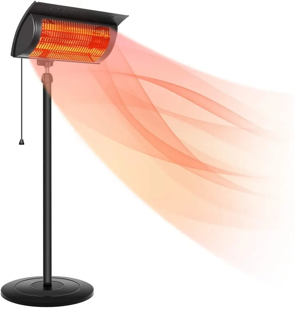 Effortless Deluxe Standing Heater Patio Outdoor Balcony and Courtyard w1134dhs