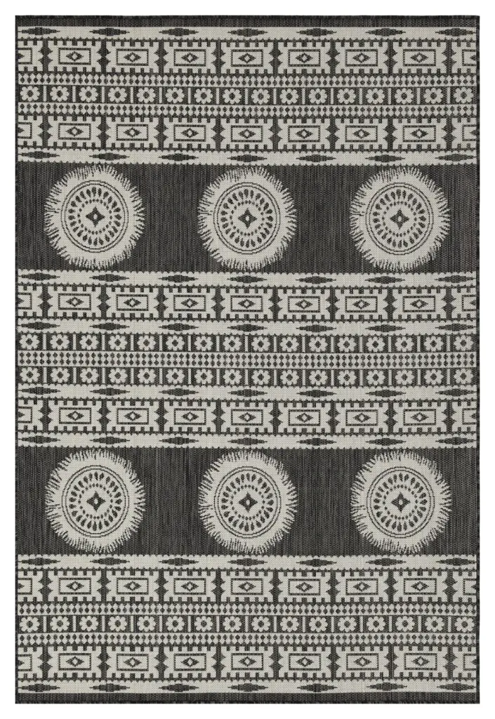 Sunshine Anthracite 5 Ft 3 X 7 Ft 3 Indoor Outdoor Area Rug icona home decor