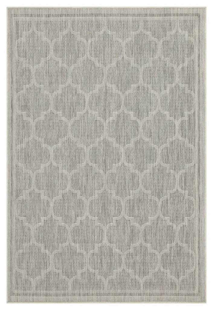 Sunshine GC HAR2006 Silver 5ft 3in x 7ft 3in Indoor Outdoor Area Rug icona home decor