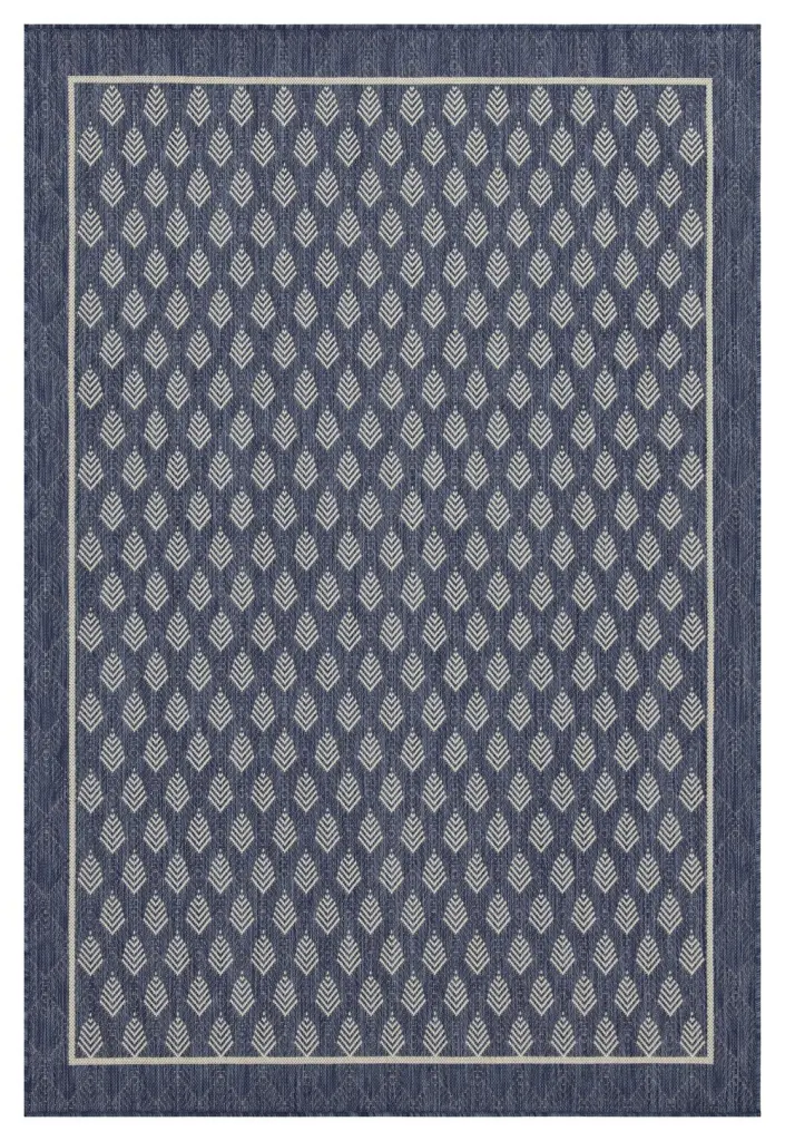 Sunshine GC HAR2007 Blue Indoor Outdoor Area Rug 5 Ft. 3 . X 7 Ft. 3 . icona home decor