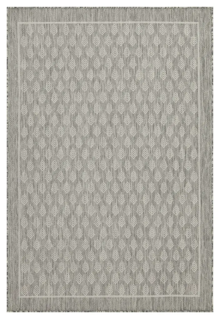 Sunshine GC Har2009 Silver 5x7 Indoor Outdoor Area Rug icona home decor