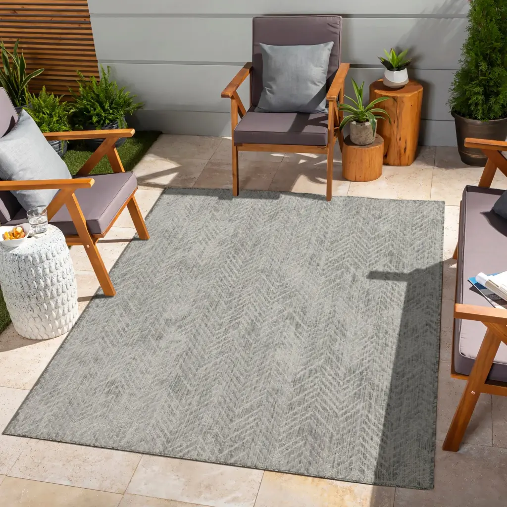 Sunshine GC Har2012 Silver 7 Ft. 10 . X 10 Ft. 3 . Indoor Outdoor Rug icona home decor