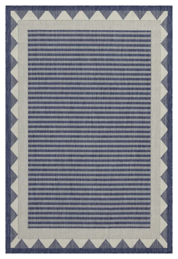 Sunshine GC Har2013 Blue 5 Ft. 3 . X 7 Ft. 3 . Indoor Outdoor Area Rug icona home decor