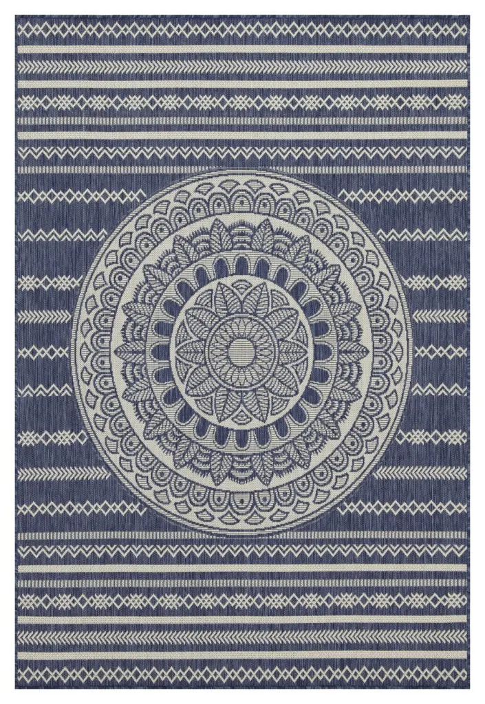 Sunshine GC Har2016 Blue 5x7 Indoor Outdoor Area Rug Patio or Living Room icona home decor