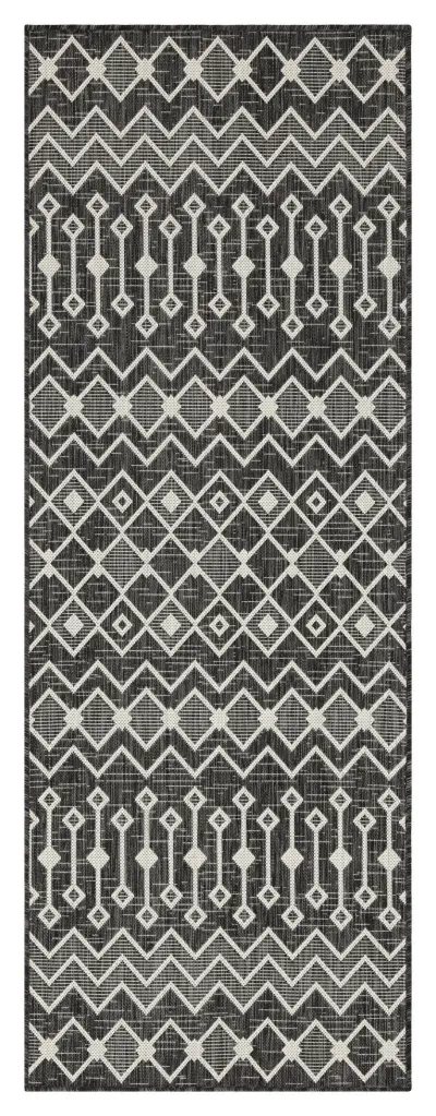 Sunshine Gc Har2020 Anthracite 2 Ft 7 X 7 Ft 3 Indoor Outdoor Rug icona home decor