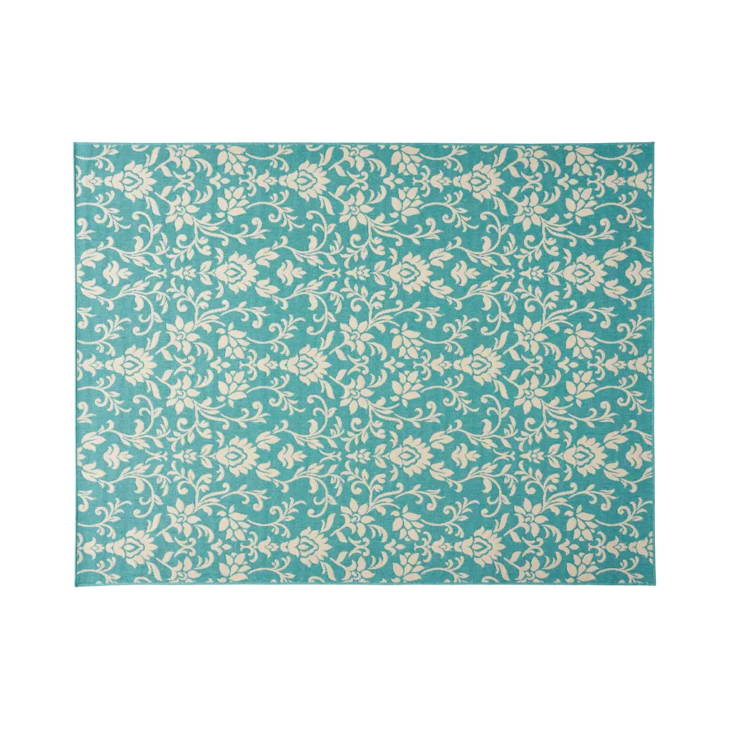 Meridian 1816L 7'10 X 10' Blue Polypropylene Rug nh-kisa