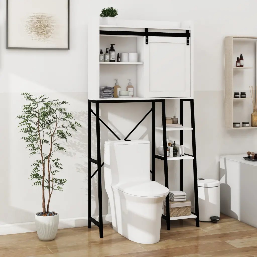 Over Toilet Storage Cabinet Bathroom Shelves Over Toilet Sliding Doors cl worthy houseware co.-ltd.