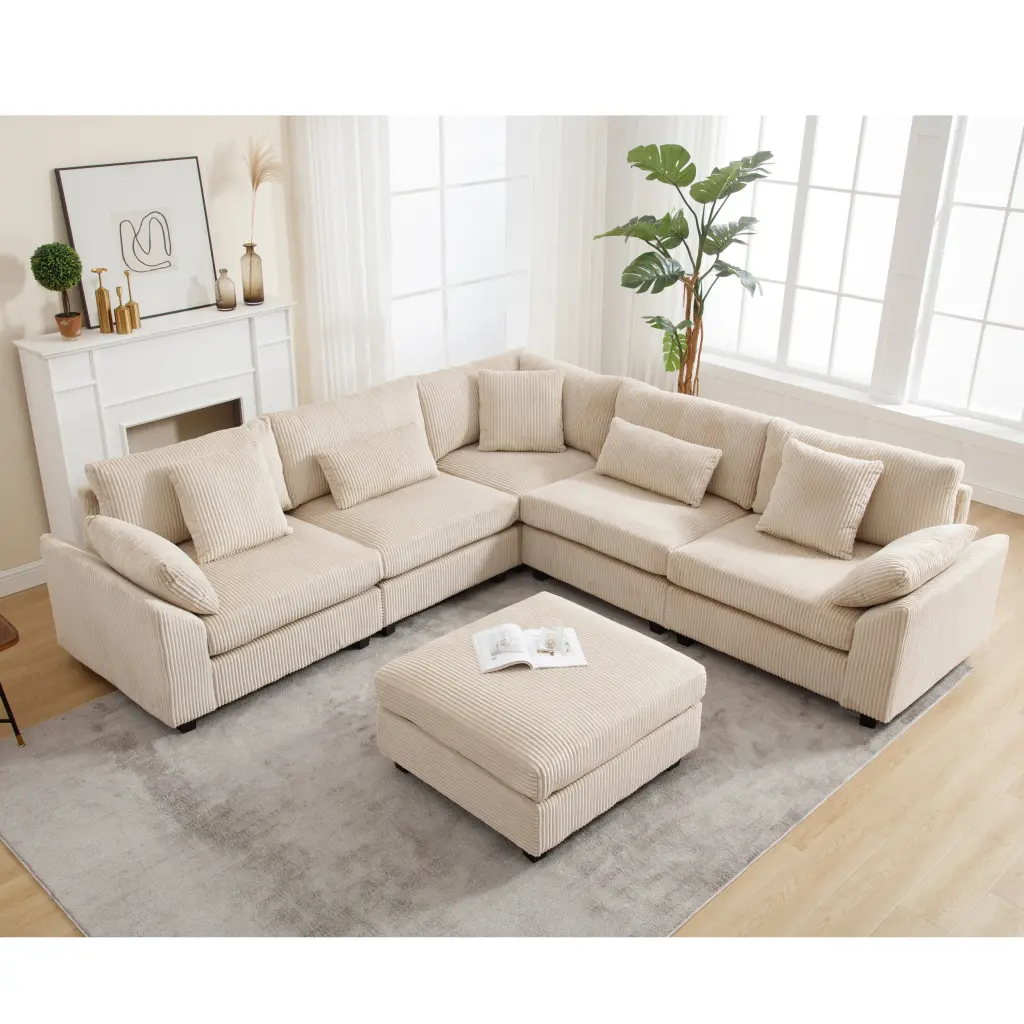 Arrival Oversized Modular Sectional Sofa Couch Modern Minimalist Living Room w2325