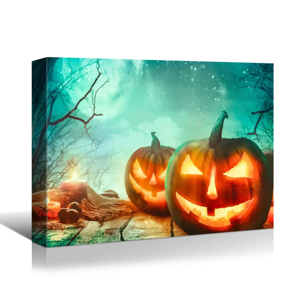 1Pcs Drop Ping Framed Canvas Wall Art Decor Painting Halloween Japanese Style looife art