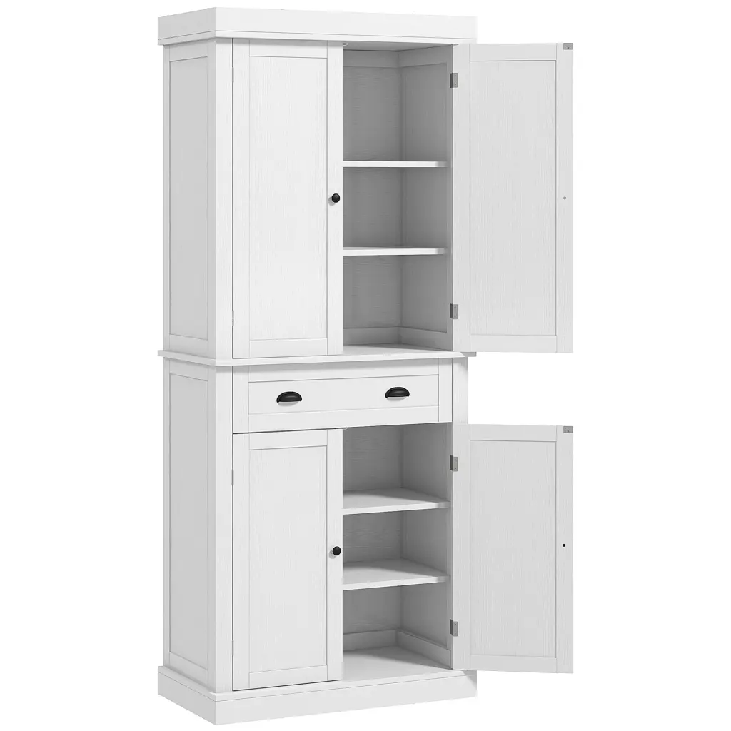 Homcom 72.5 Inch Kitchen Pantry Cabinet Traditional Freestanding Storage aosom business