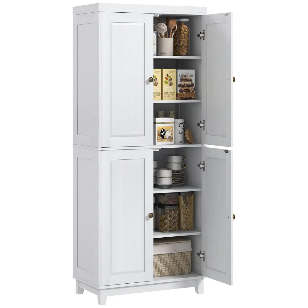 Homcom 72.5 Inch Tall Kitchen Pantry Storage Cabinet Freestanding Organizer Adjustable Shelves aosom business