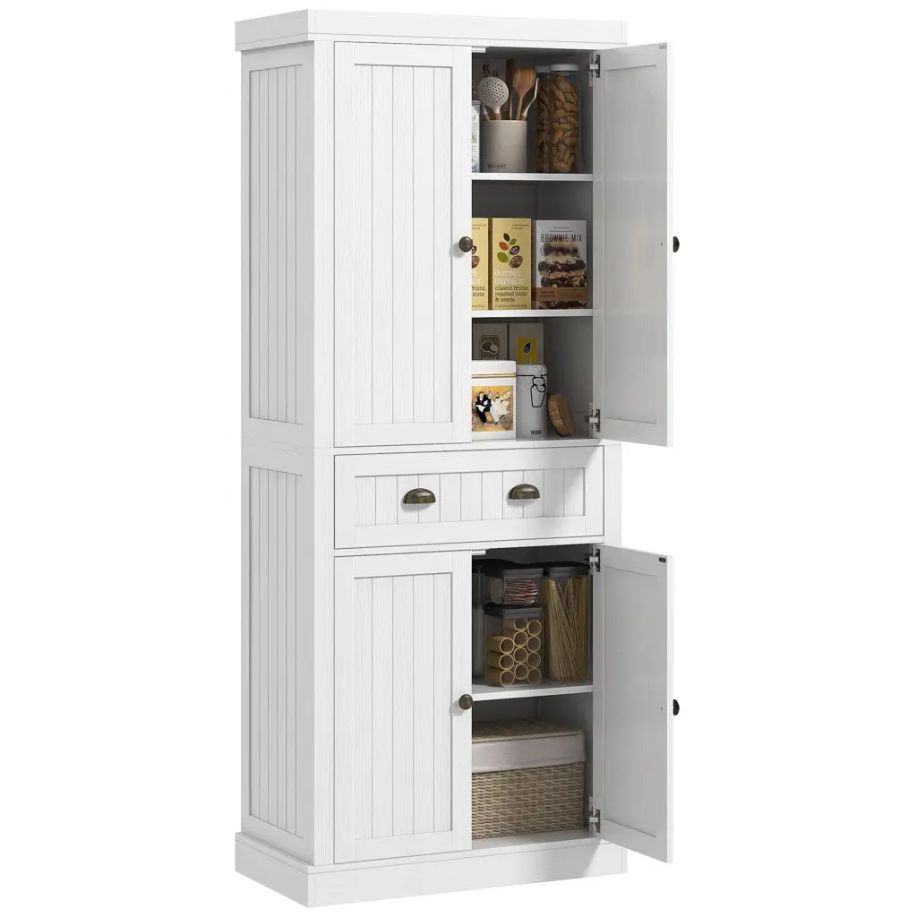 Homcom 72 Inch Farmhouse Kitchen Pantry Cabinet Freestanding Tall Storage Organizer aosom business