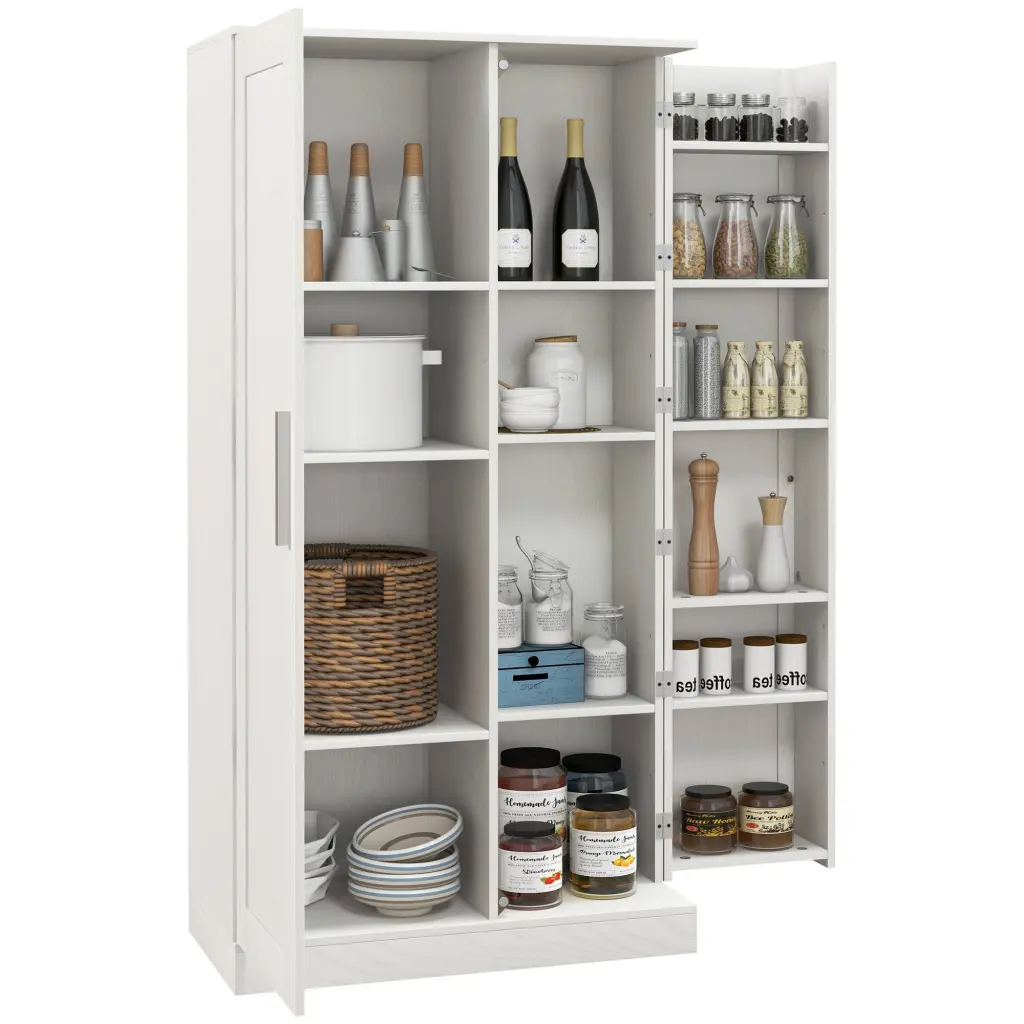 63 Inch Kitchen Pantry Storage Cabinet 14 Tier Freestanding Kitchen Cupboard aosom business