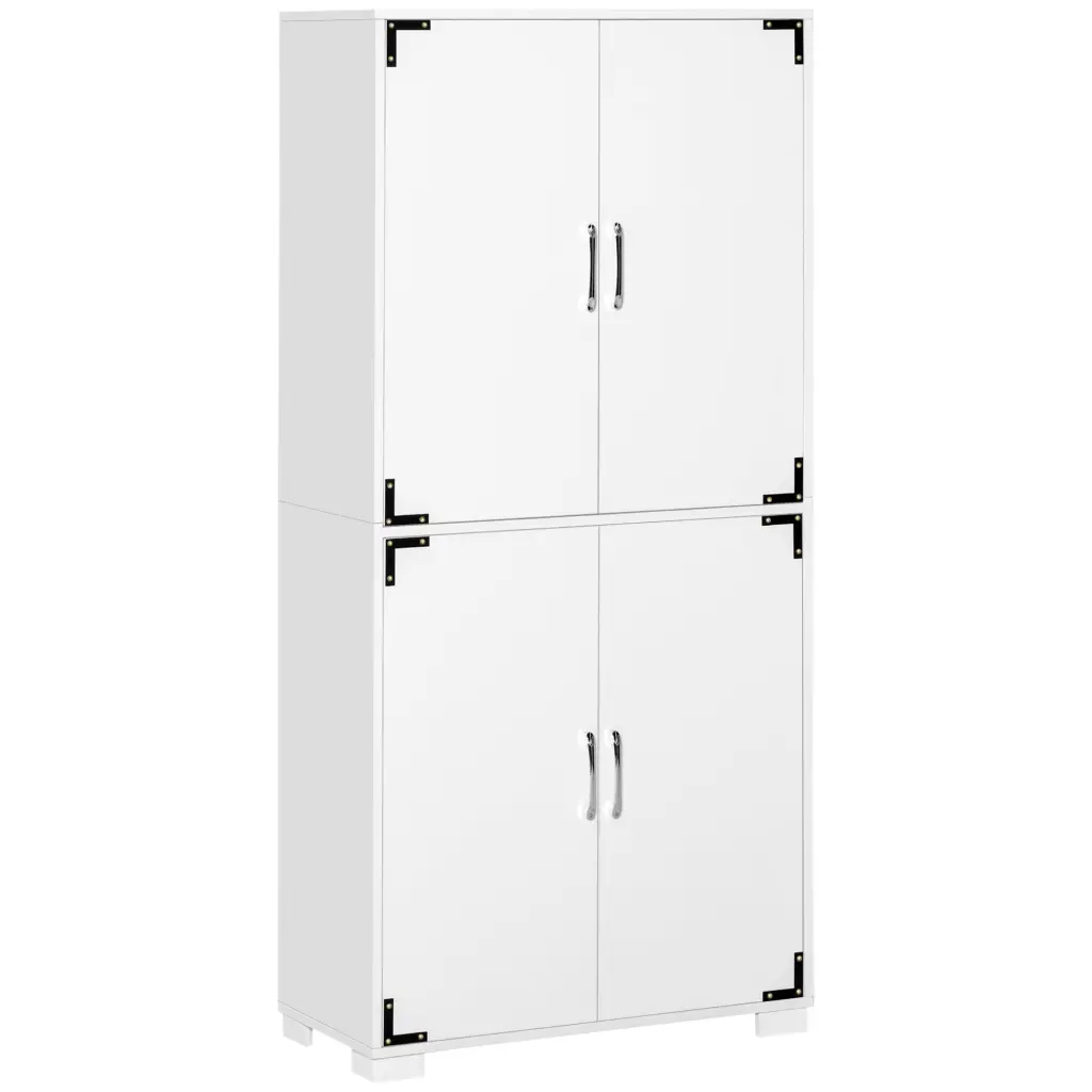 Industrial Kitchen Pantry Cabinet 4 Doors and Storage Shelves aosom business
