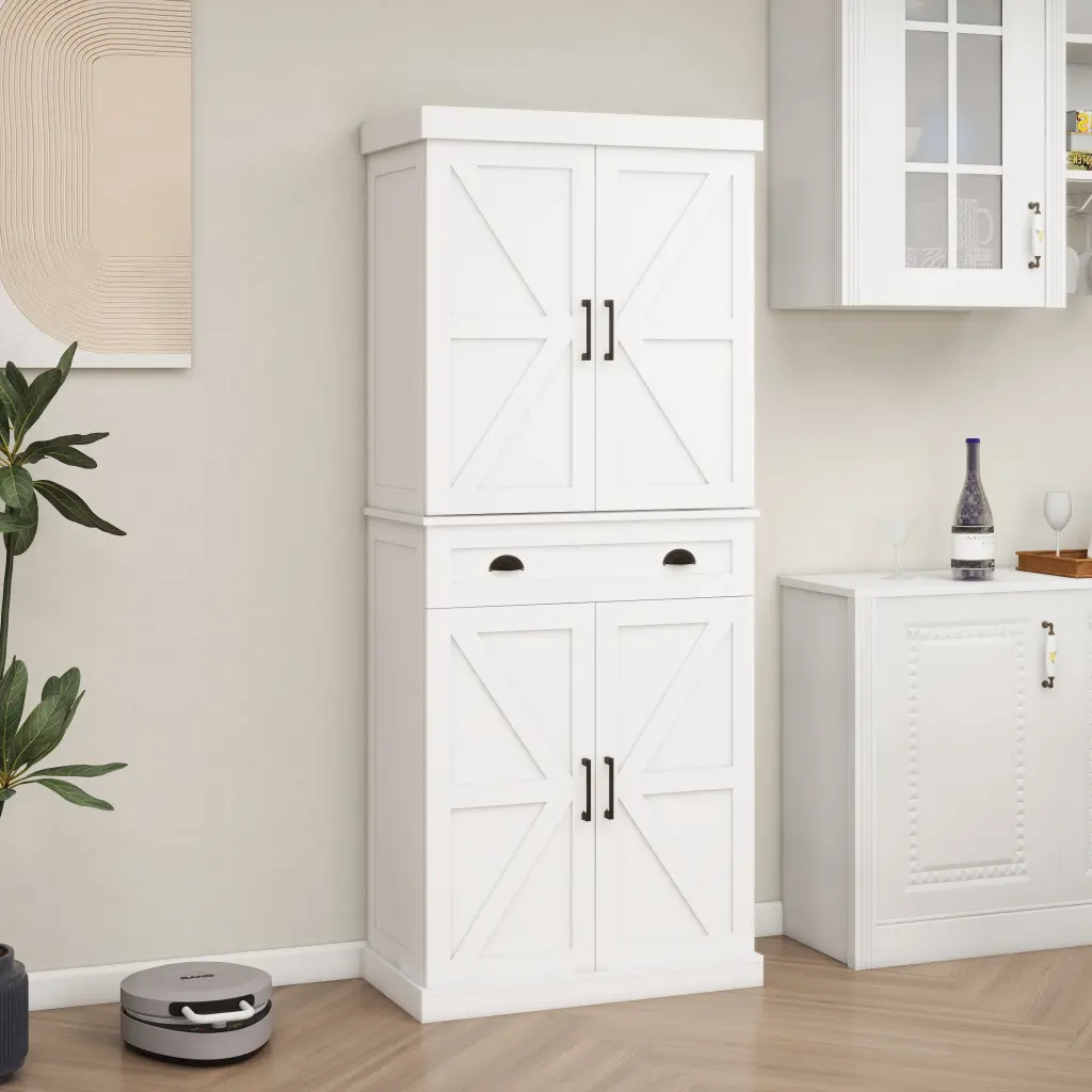 71 Inch Kitchen Pantry Storage Cabinet 4 Doors and 2 Racks cl worthy houseware co.-ltd.