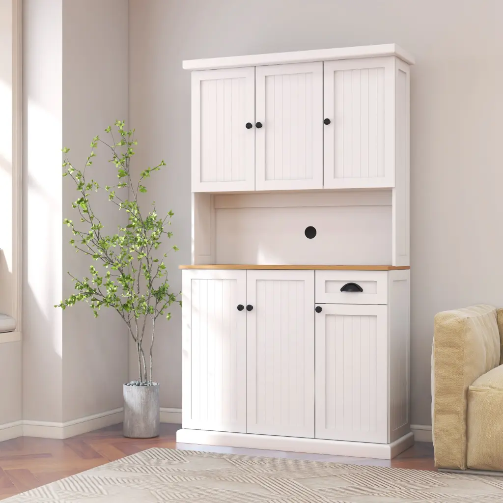 71 Inch Kitchen Pantry Storage Cabinet Microwave Oven Countertop Freestanding Organizer cl worthy houseware co.-ltd.