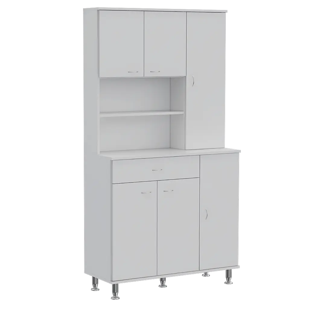 90 Kitchen Pantry Cabinet Two Open Shelves One Drawer Multiple Storage Options depot e-shop