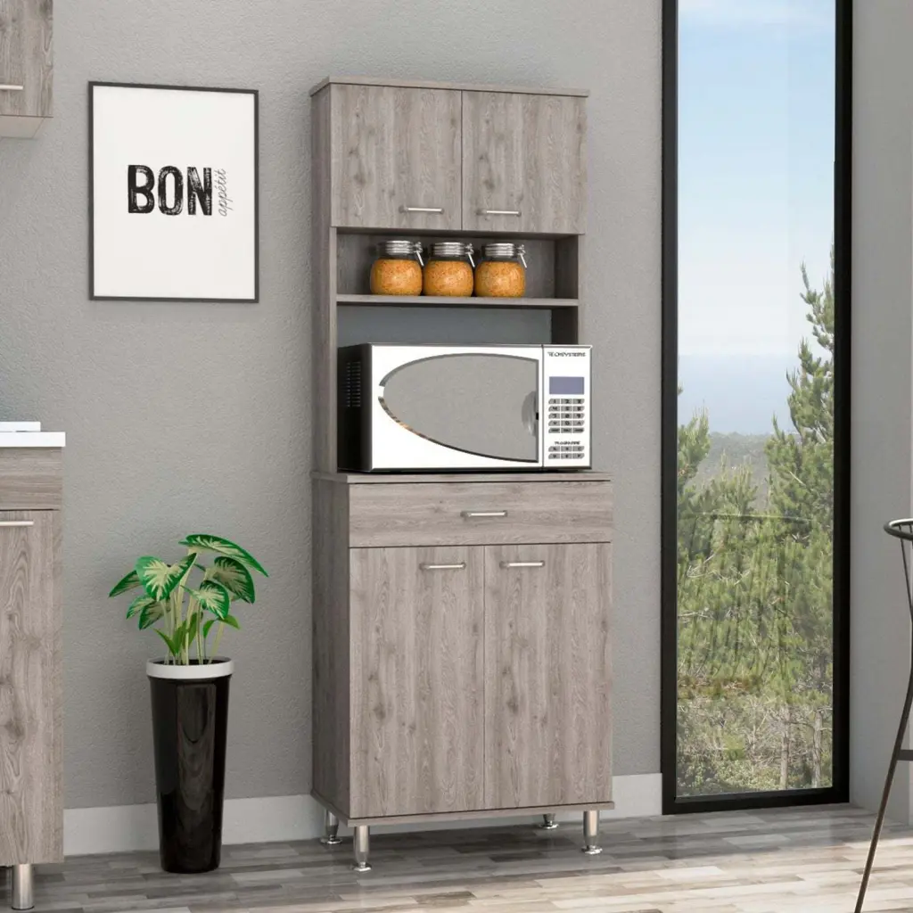 Pantry Cabinet 67 H Four Doors One Drawer Three Internal Shelves depot e-shop