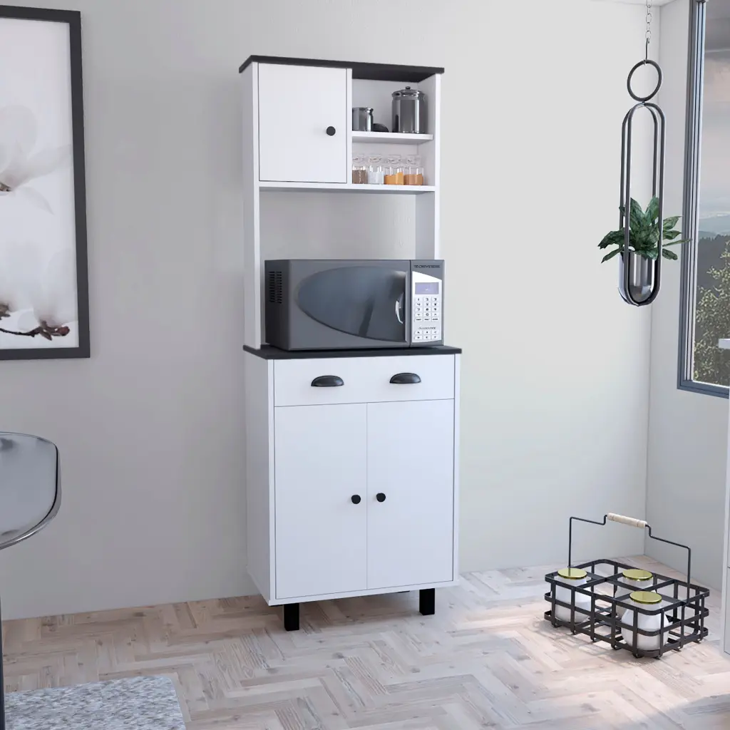 Salem Kitchen Pantry 2 Cabinets 2 Open Shelves and Drawer rta mubles colombia