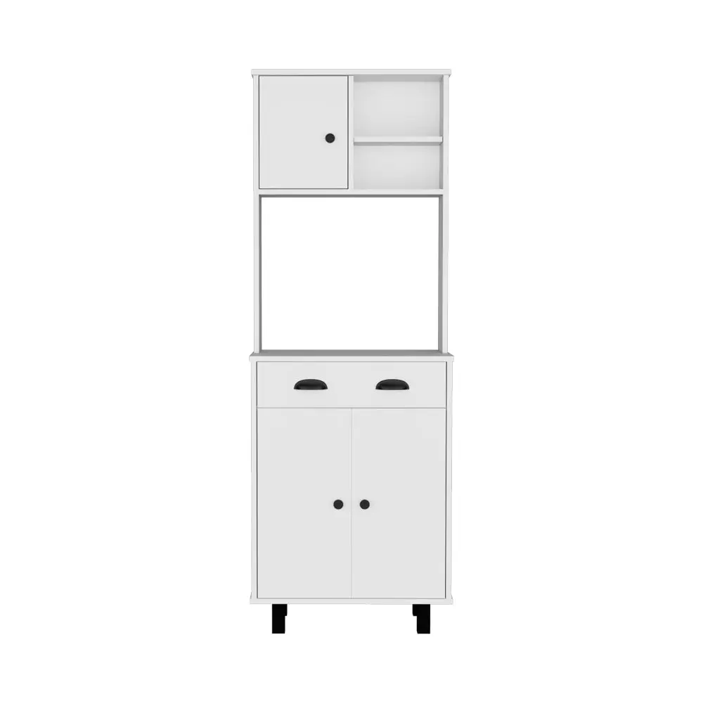 Kitchen Pantry Cabinet Naomi White Particle Board Engineered Wood treevol furniture