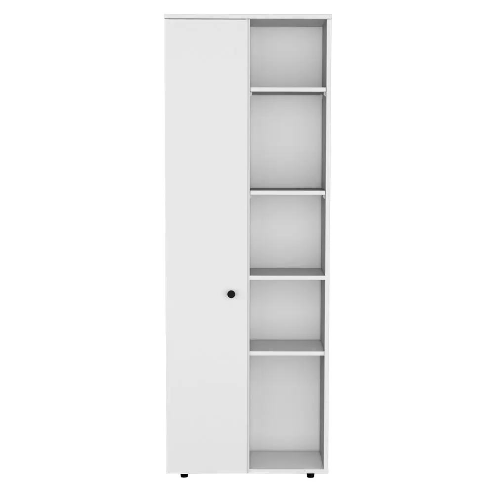 Lane White Multistorage Kitchen Pantry - Particle Board Cabinet Shelves treevol furniture