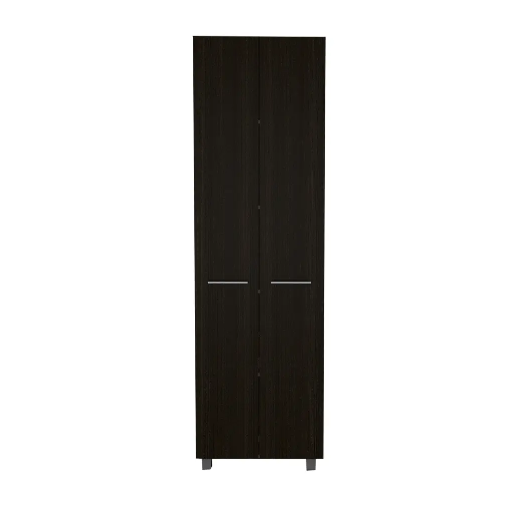 Pantry Cabinet Phoenix Black Particle Board Kitchen Storage treevol furniture