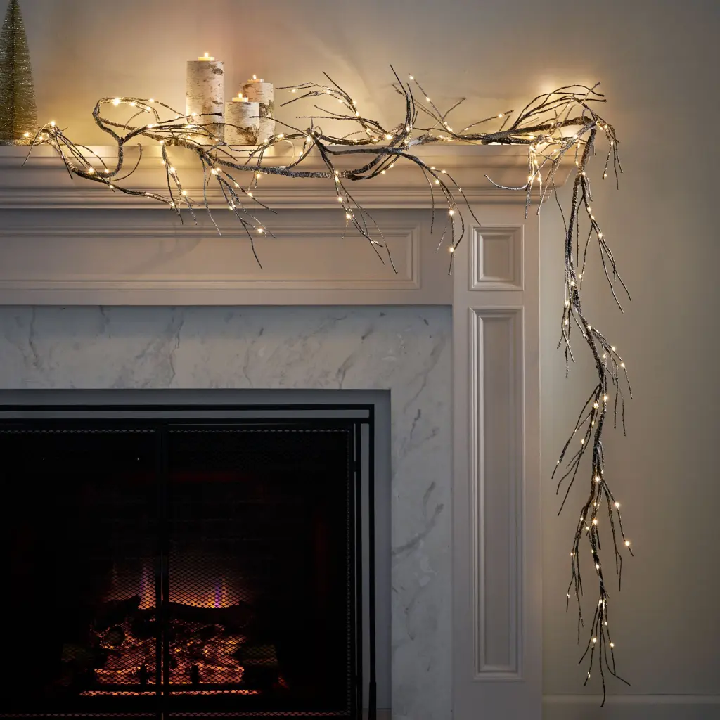 18Ft Paper Garland LED Lights Natural Iron and Paper Decor nh-bc furniturings