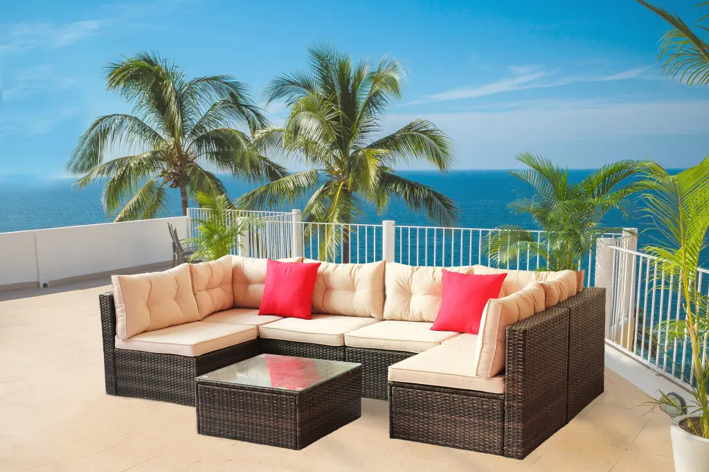Patio Furniture Set PE Rattan Sectional Garden Furniture Corner Sofa rattan furniture