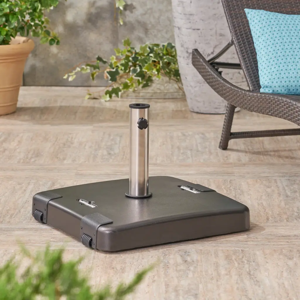 Malden Square Umbrella Base 119 Lbs Black Concrete nh-kisa