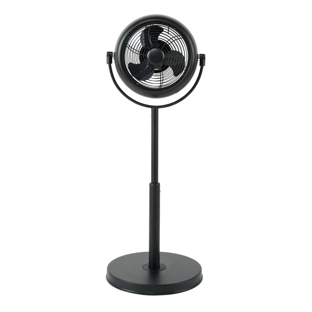 Effortless Deluxe Industrial Retro Pedestal Fan 360 Degree Rotatable Stand w1134dhs