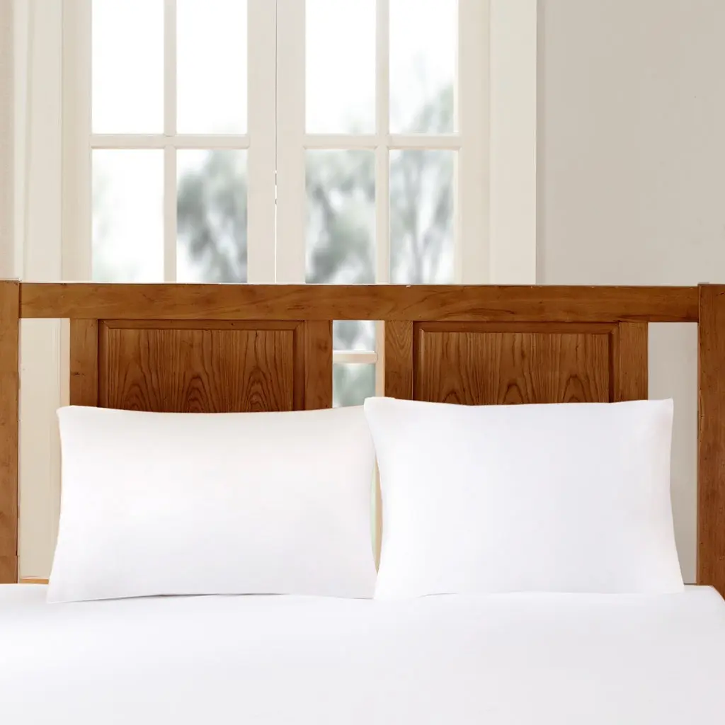3M Scotchgard 2 Pack Pillow Protector Set White Microfiber Waterproof Bedding Covers jla