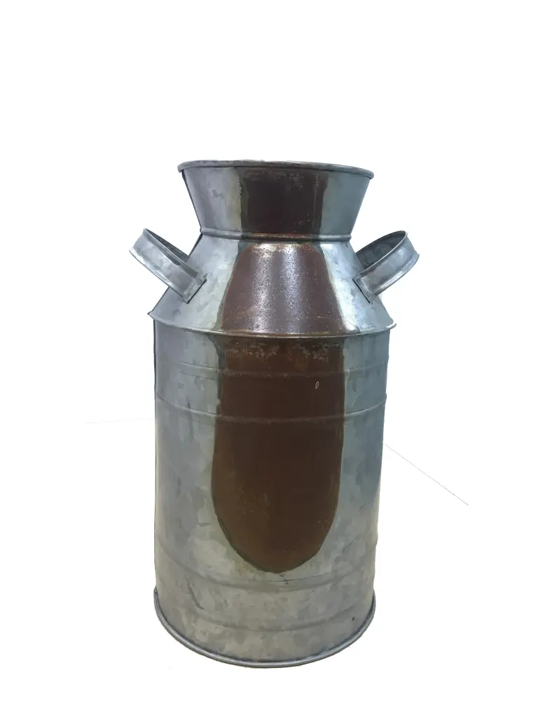 Countryside Galvanized Metal Milk Can Influence Pitcher Gray royal hampton