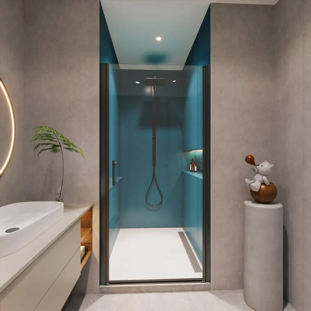 1 3 8 Inch Adjustment Universal Pivot Shower Door Open Outside 1 4 Inch Glass pro shower