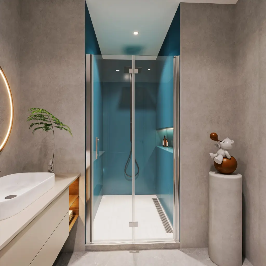1 3 8 Inch Universal Pivot Shower Door 1 4 Inch Tempered Glass pro shower