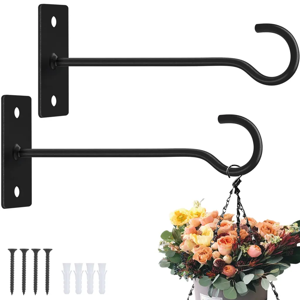 2 Pack Hanging Plant Brackets 6 Inch Metal Plant Hanger Decor w2181
