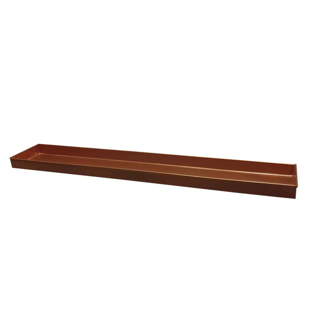 29 Inch Rectangular Metal Windowsill Plant Tray Trim Edges Large royal hampton