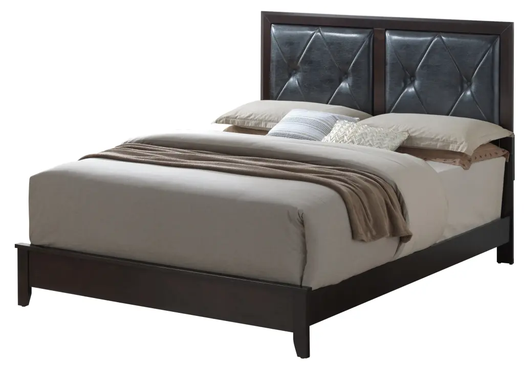 Primo G1300A Queen Bed Espresso MDF Platform Bed Frame glory furniture