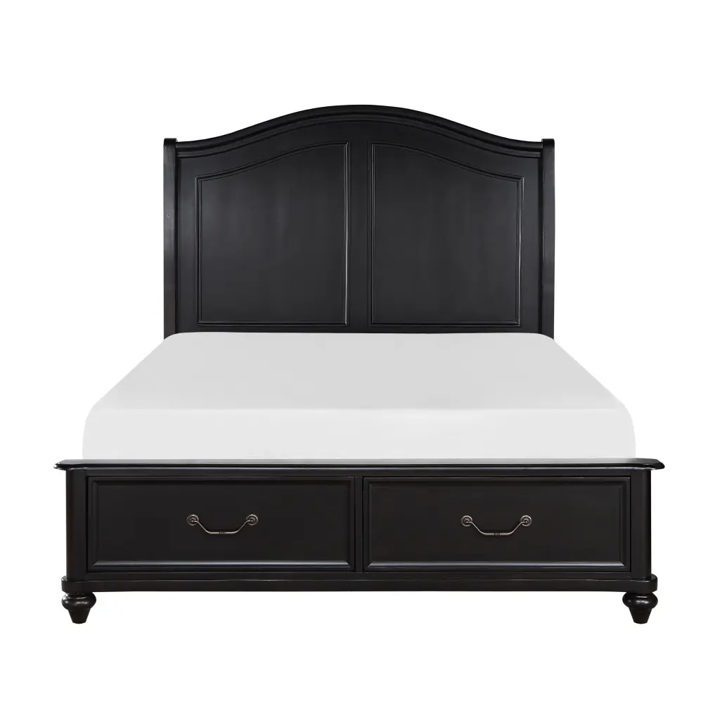 Charcoal Brown Finish Traditional Bedroom Furniture 1Pc Queen Platform Bed kanepe
