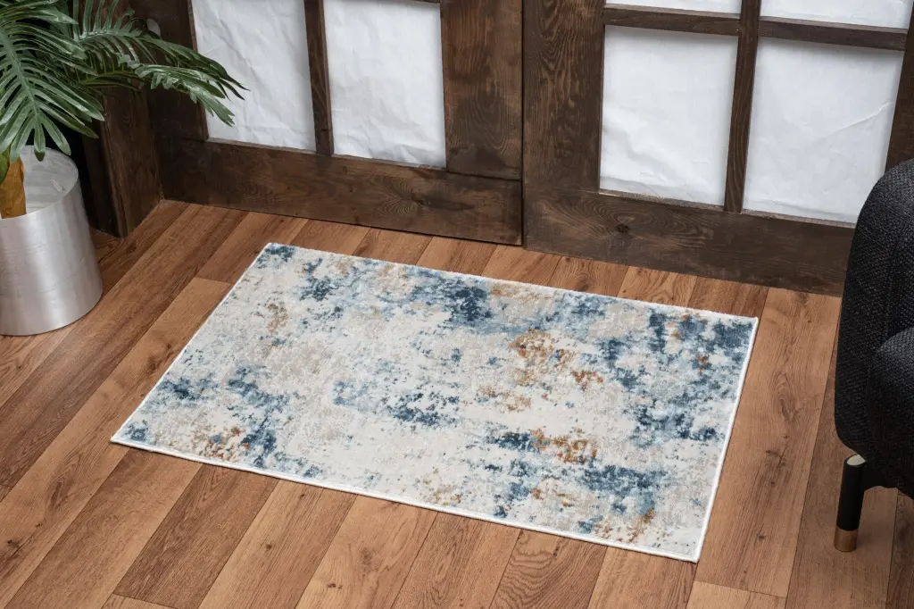 Elegance Beige Polyester Area Rug 2 Ft. X 3 Ft. Living Room icona home decor