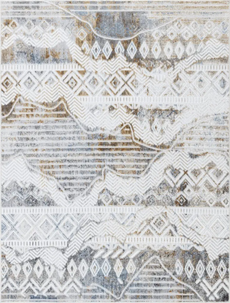 Legacy GC Cam8006 Multi 7 Ft. 10 . X 9 Ft. 10 . Area Rug White Polypropylene icona home decor