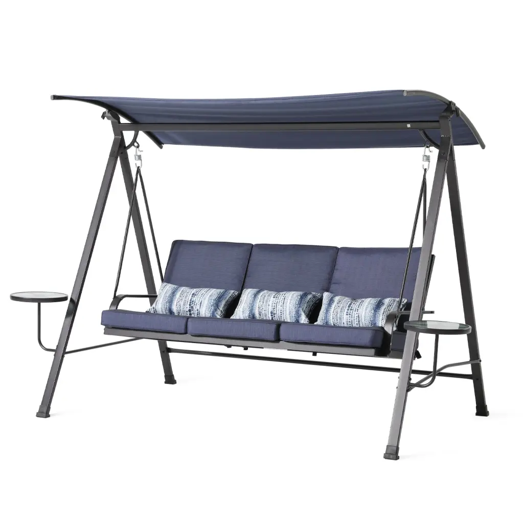 Steel 3 Seater Swing Porch Swing Canopy Complete Patio Set chery industrial inc