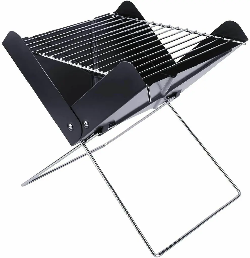 Yssoa 12 Inch Travel-friendly Grill Charcoal Barbecue Grill - Folding Portable Grill w1134dhs