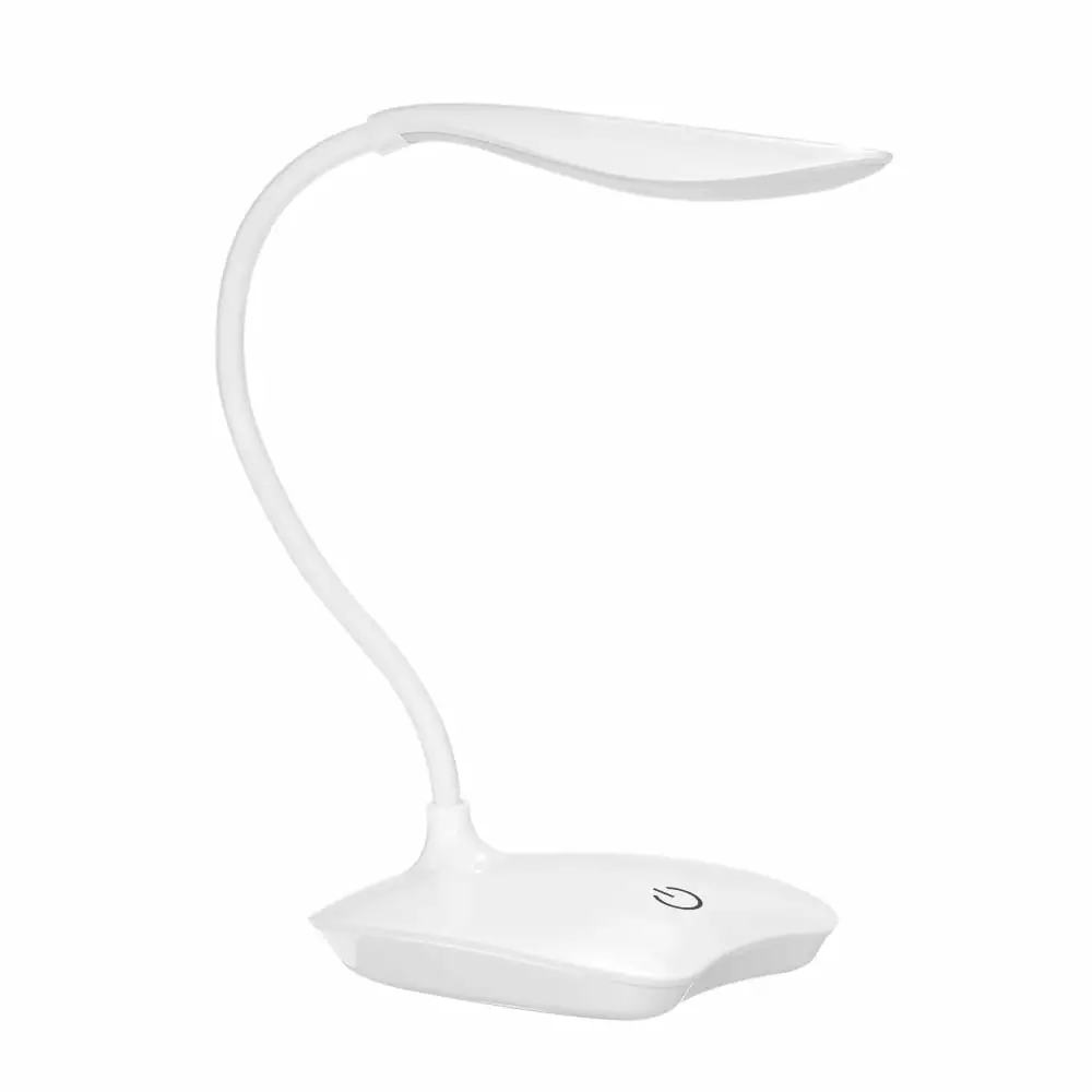 Yabuy Portable LED Desk Lamp USB Port 3 Dimmable Brightness Levels Ultralight Rechargeable Table Light Reading Camping