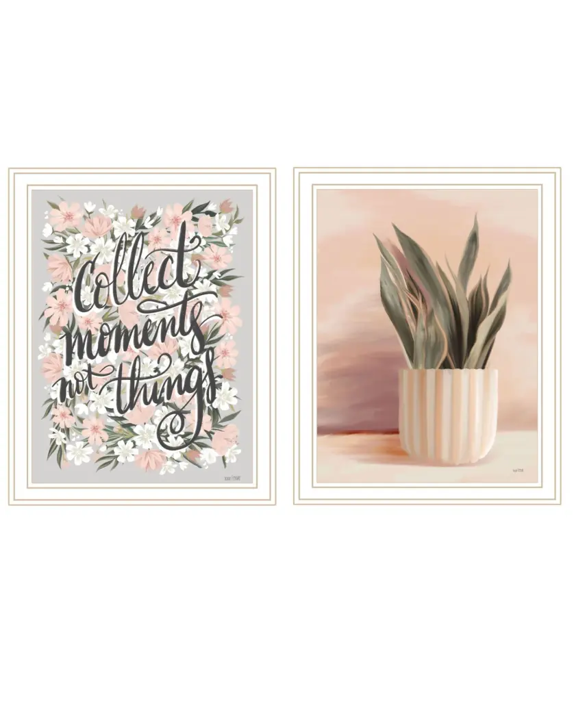 Gather Moments Not Things Framed Wall Art Living Room trendy decor 4u